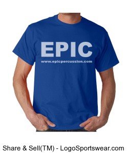 EPIC T-shirt - Royal Blue Design Zoom