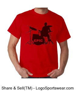 EPIC Drumset logo t-shirt Design Zoom